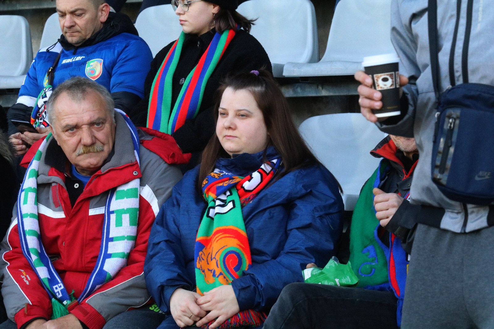Kibice na stadionie Miedzi podczas meczu ze Stomilem Olsztyn