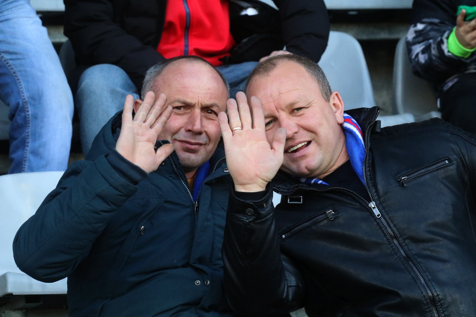 Kibice na stadionie Miedzi podczas meczu ze Stomilem Olsztyn