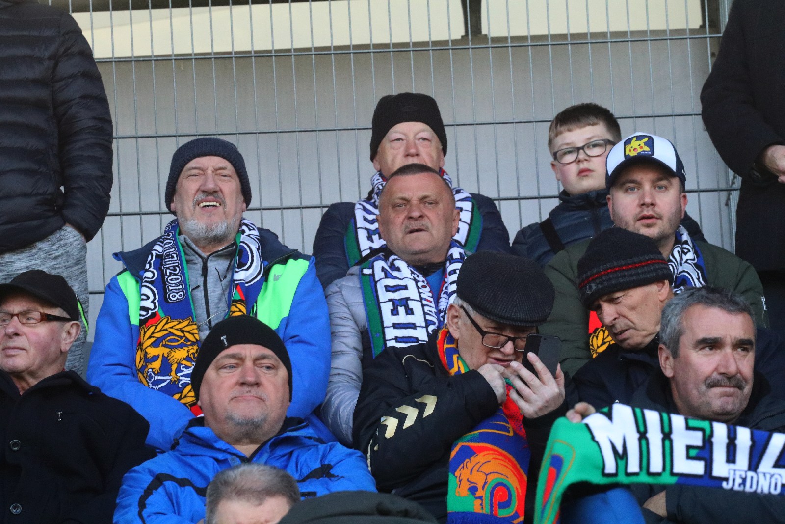 Kibice na stadionie Miedzi podczas meczu ze Stomilem Olsztyn