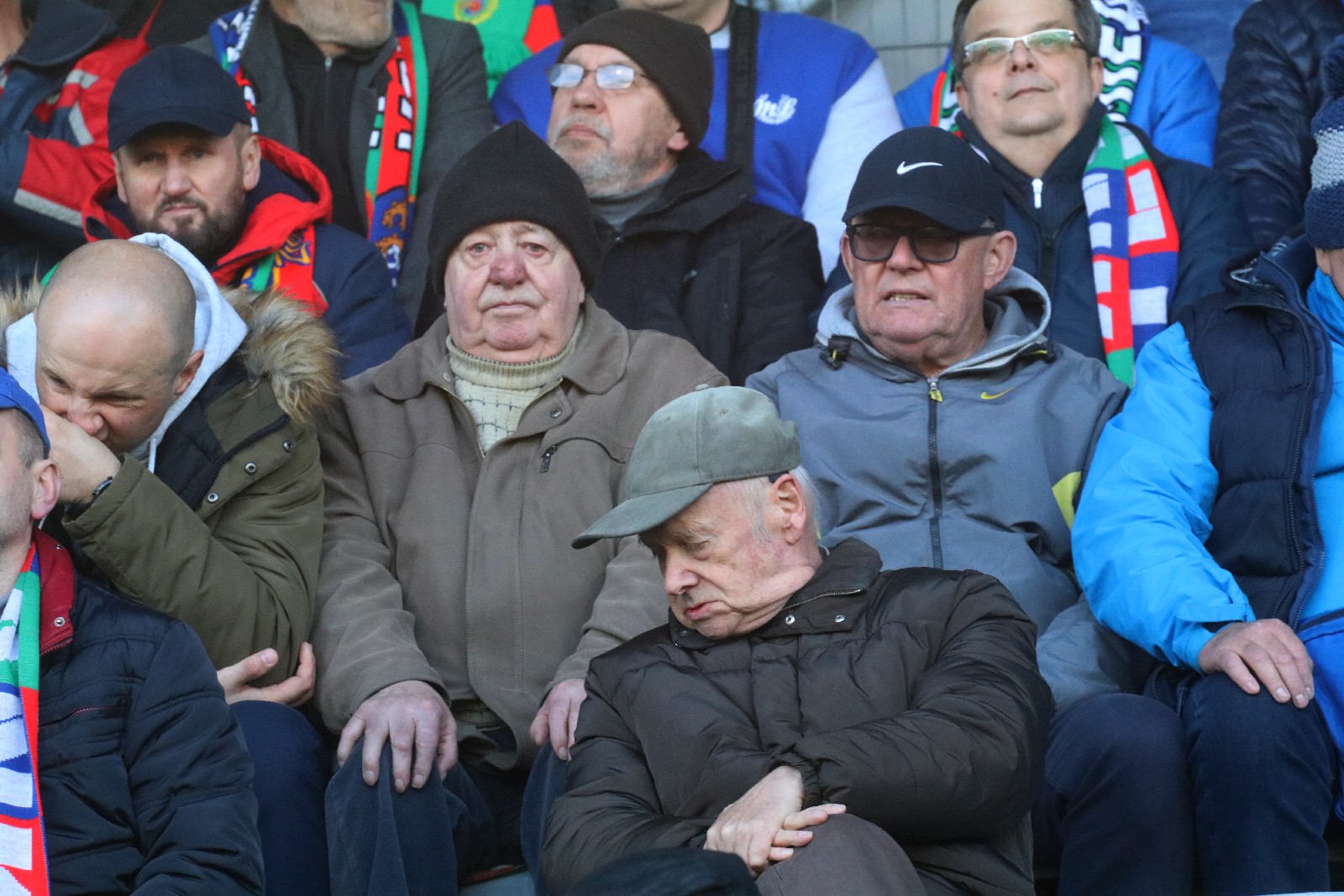 Kibice na stadionie Miedzi podczas meczu ze Stomilem Olsztyn