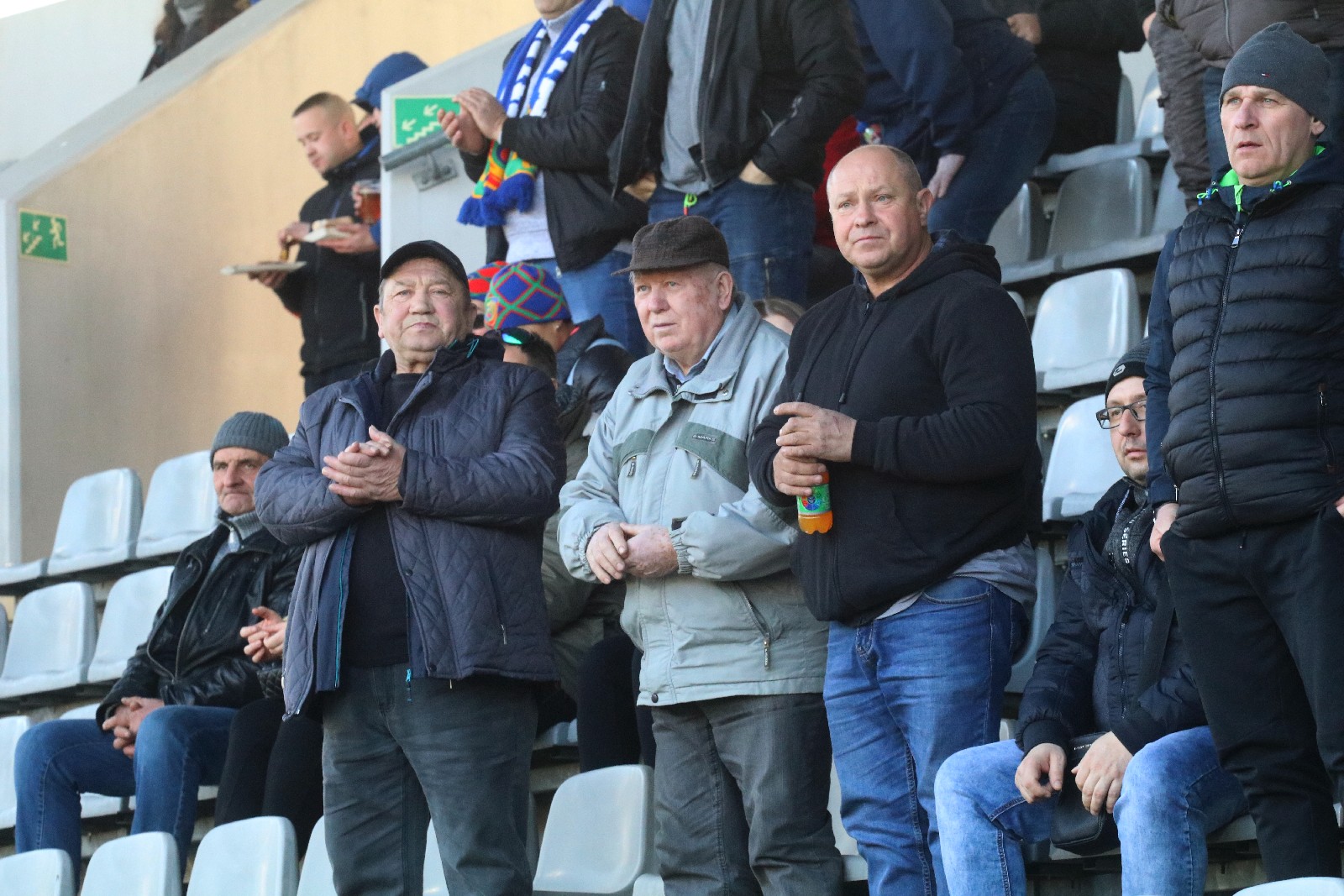 Kibice na stadionie Miedzi podczas meczu ze Stomilem Olsztyn