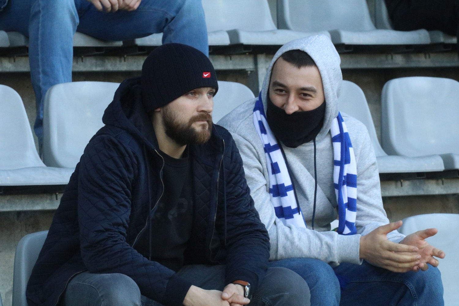 Kibice na stadionie Miedzi podczas meczu ze Stomilem Olsztyn