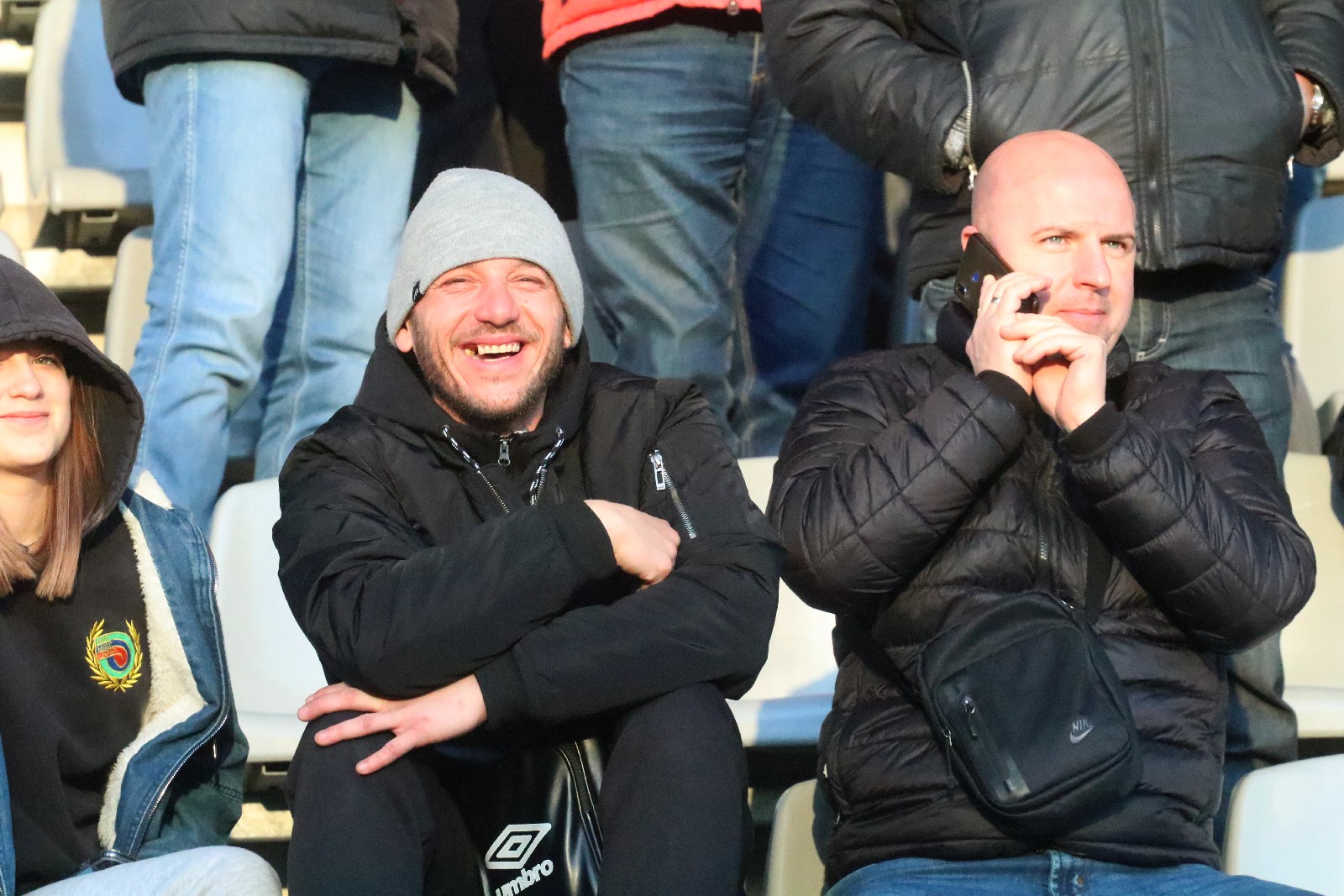 Kibice na stadionie Miedzi podczas meczu ze Stomilem Olsztyn