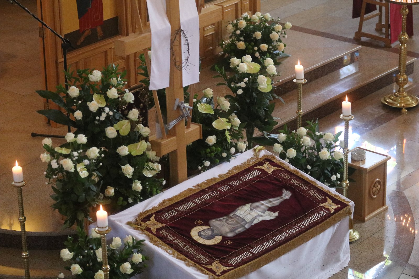 Święcenie pokarmów w parafii greckokatolickiej w Legnicy