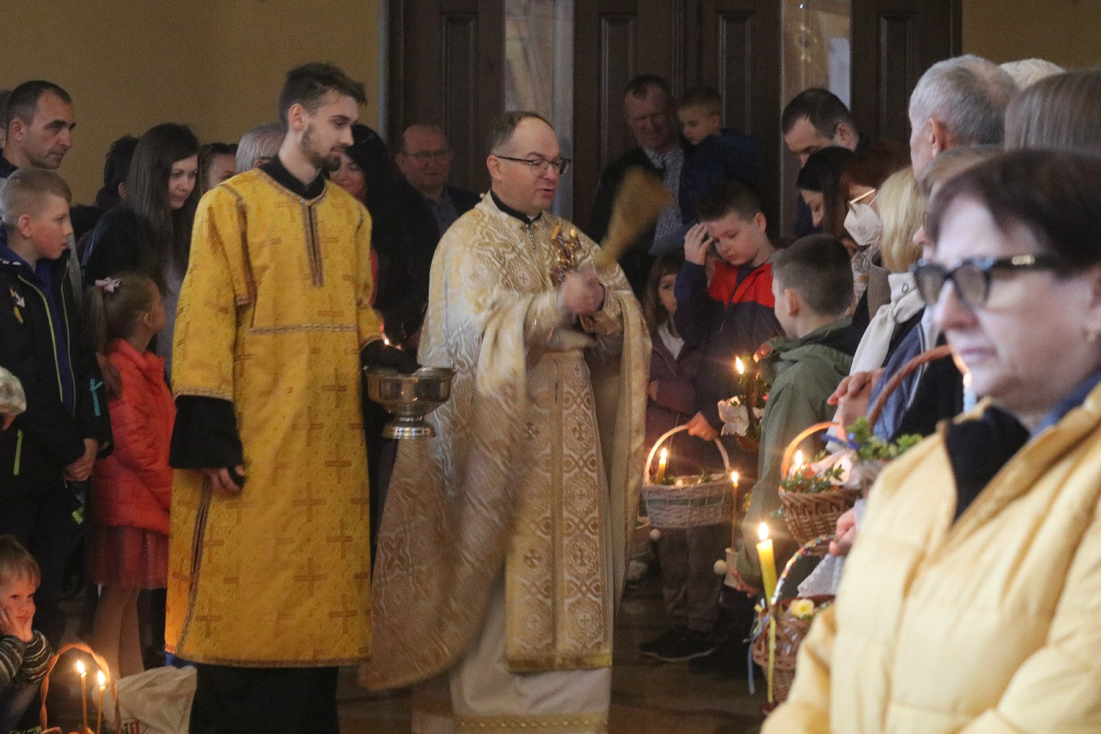Święcenie pokarmów w parafii greckokatolickiej w Legnicy