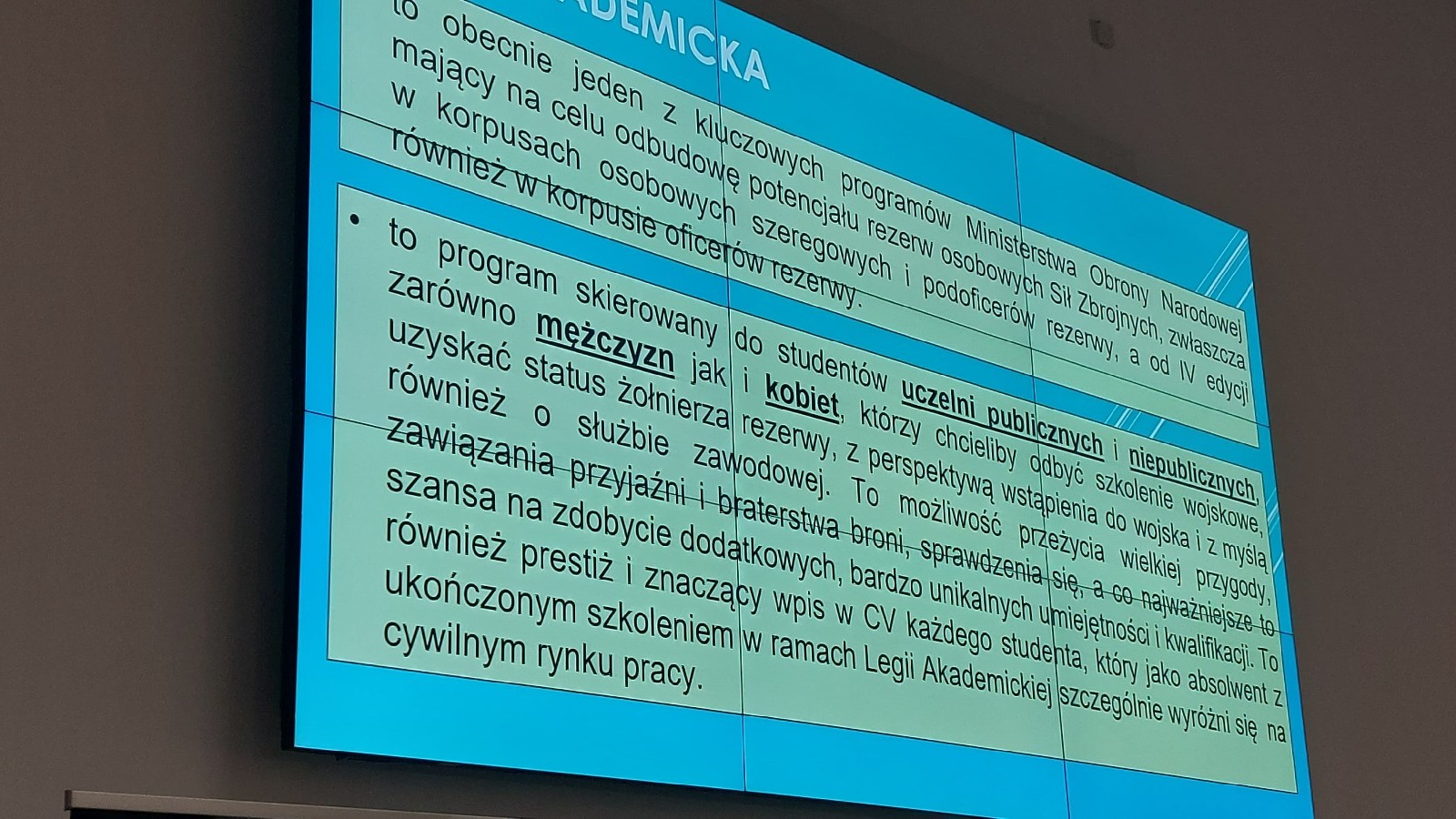 Inauguracja „Legii Akademickiej” w Collegium Witelona