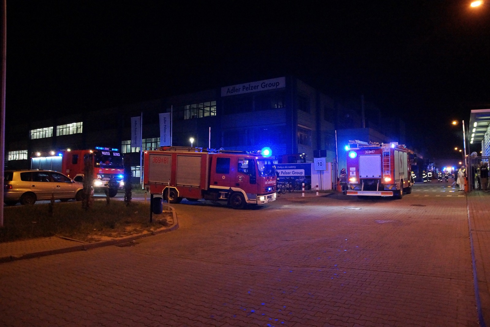 Pożar hali produkcyjnej firmy Adler w LSSE