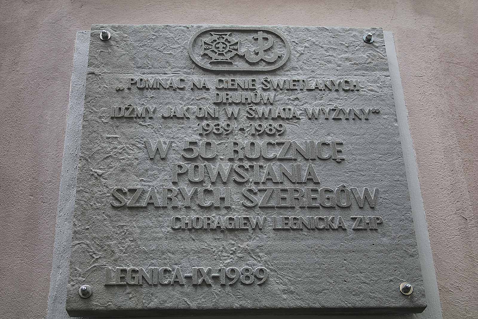 Kilkadziesiąt osób przyszło pod nową tablicę Szarych Szeregów
