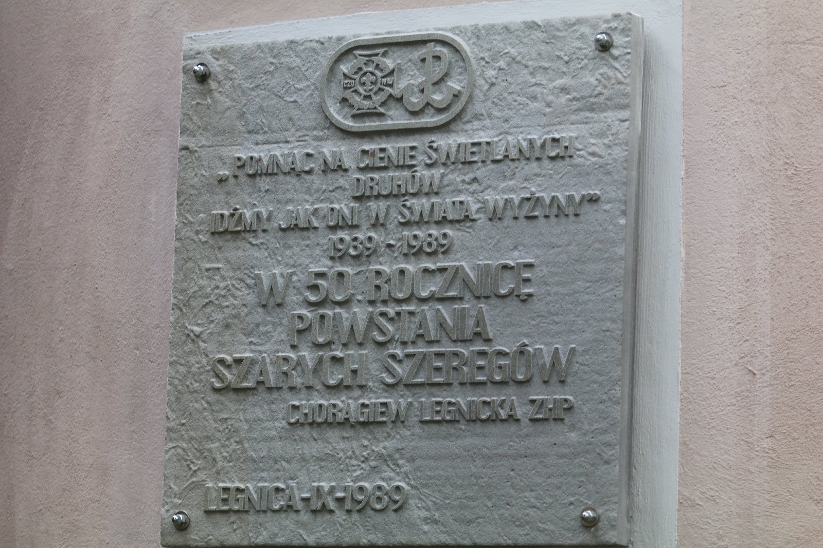Kilkadziesiąt osób przyszło pod nową tablicę Szarych Szeregów