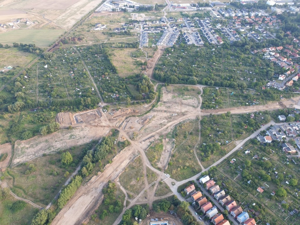 Tak przebiega praca na budowie zbiorczej drogi południowej