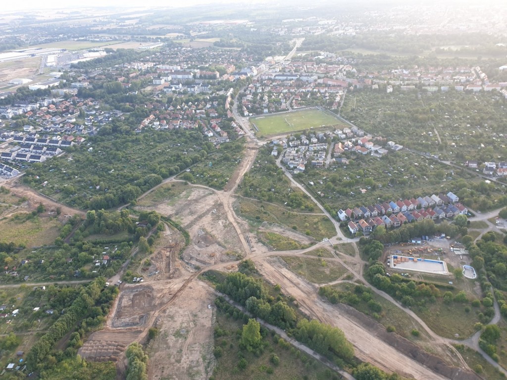 Tak przebiega praca na budowie zbiorczej drogi południowej