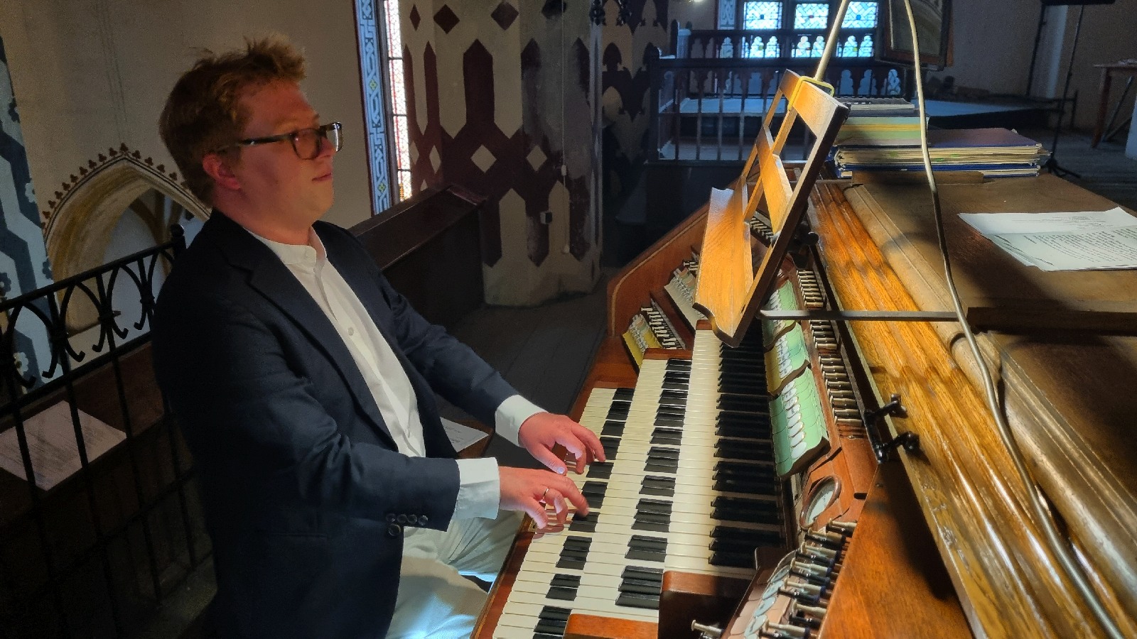 Maria Pomianowska, Mingije Yu oraz Zbigniew Gach na organach