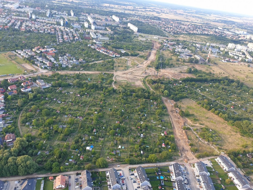 Tak przebiega praca na budowie zbiorczej drogi południowej