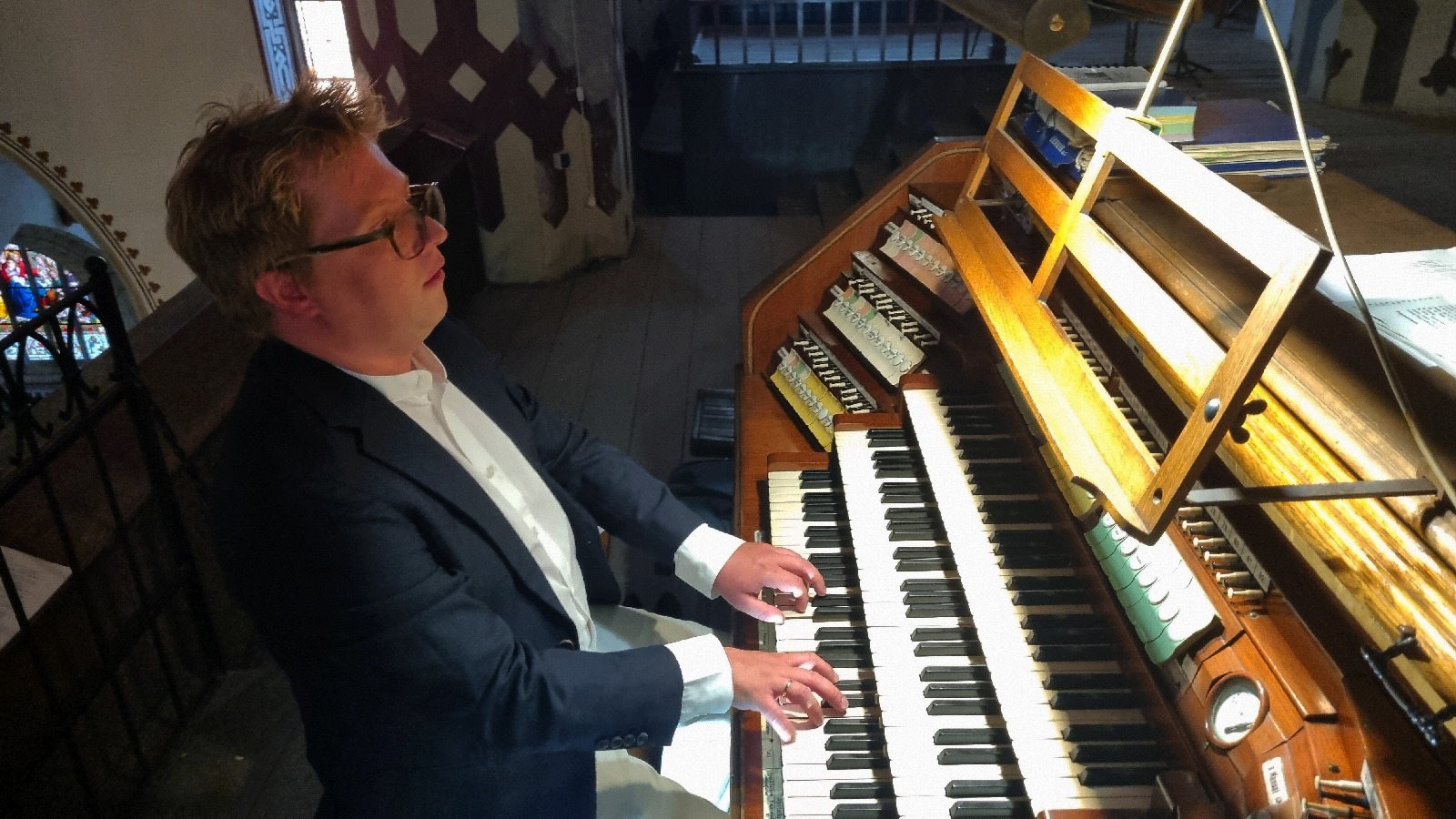 Maria Pomianowska, Mingije Yu oraz Zbigniew Gach na organach