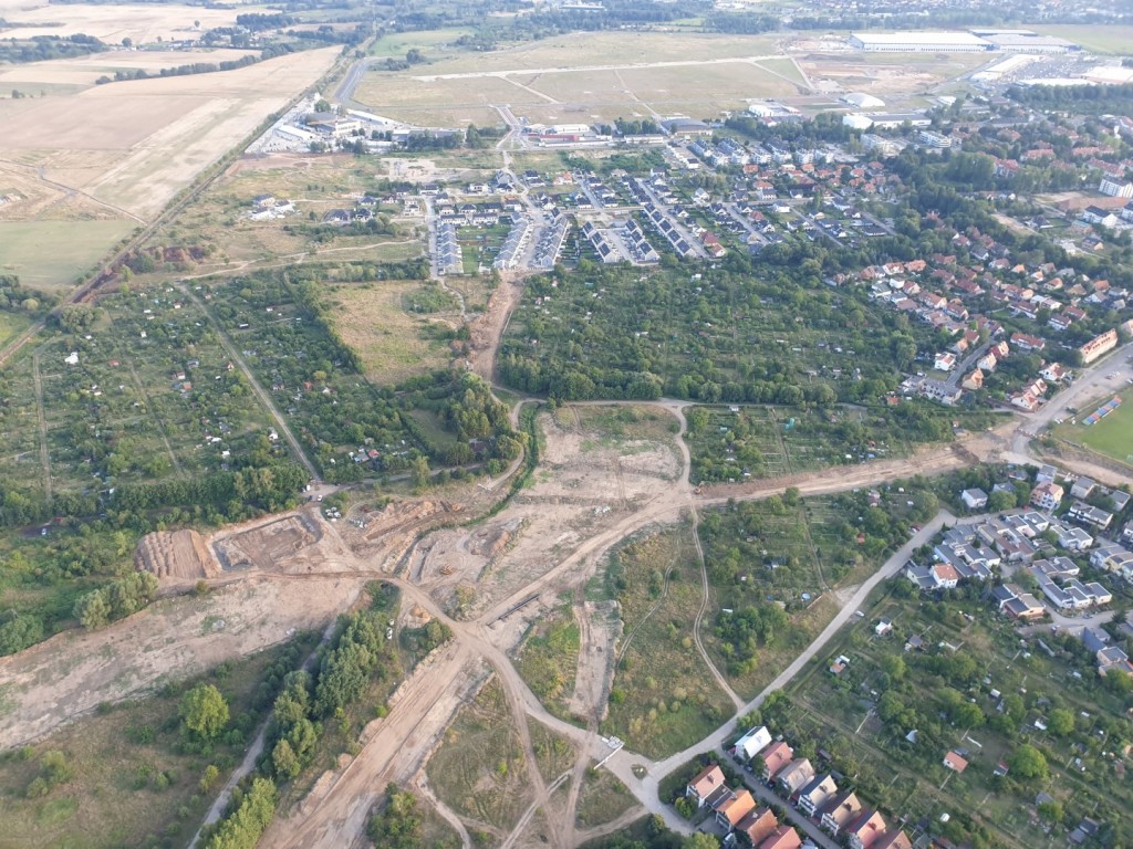 Tak przebiega praca na budowie zbiorczej drogi południowej