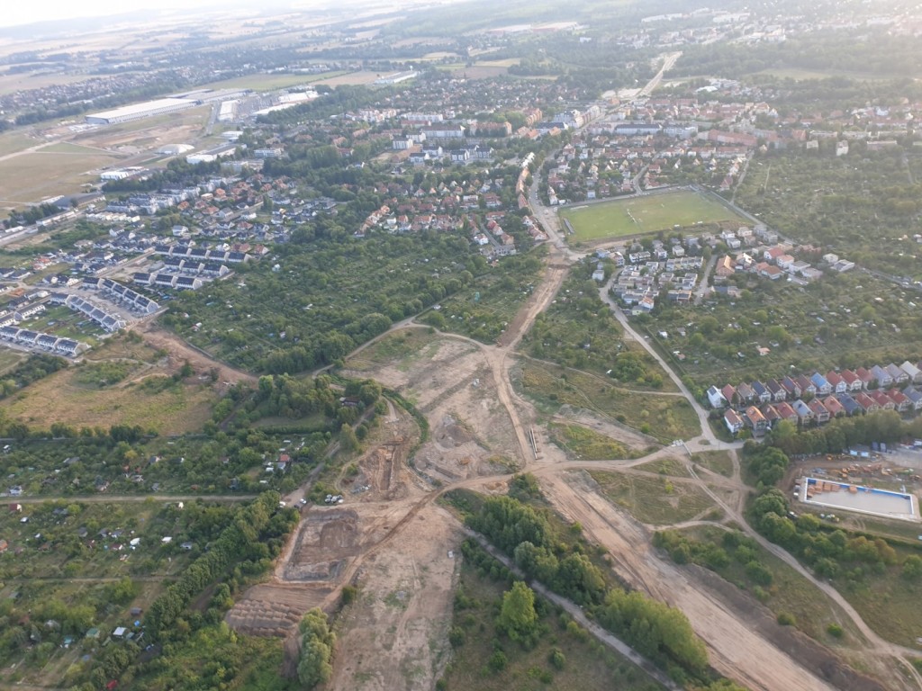 Tak przebiega praca na budowie zbiorczej drogi południowej