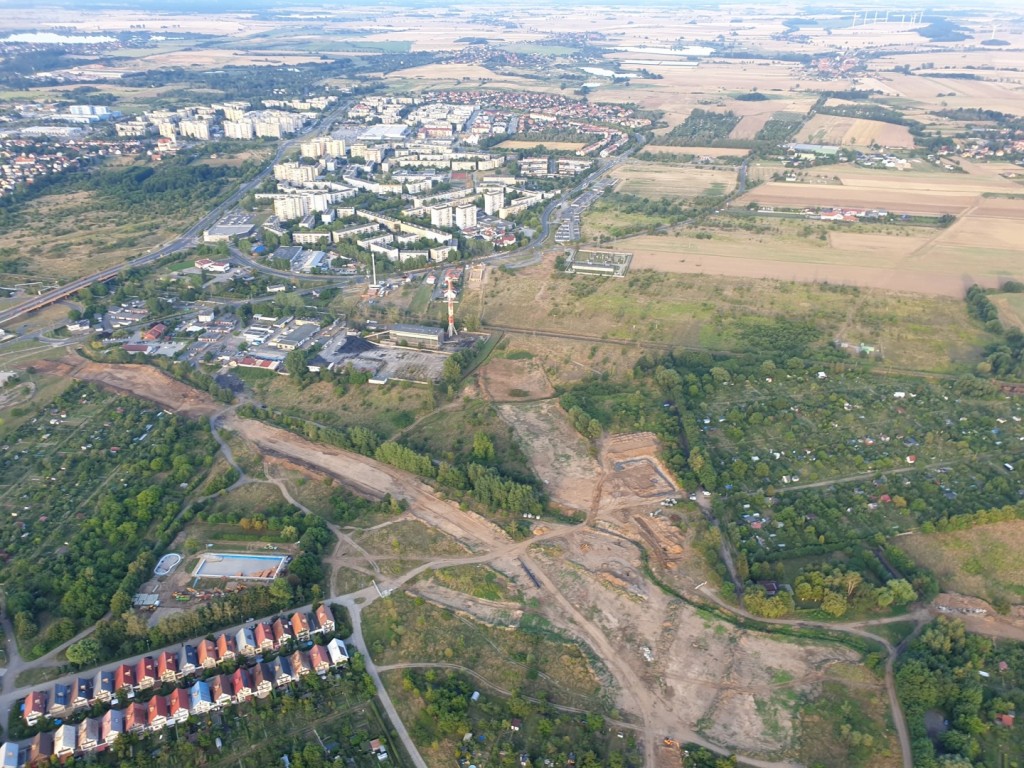 Tak przebiega praca na budowie zbiorczej drogi południowej