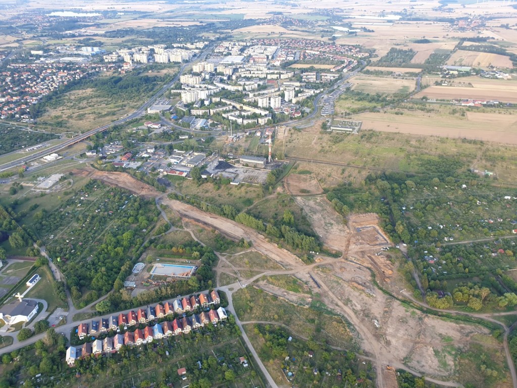 Tak przebiega praca na budowie zbiorczej drogi południowej