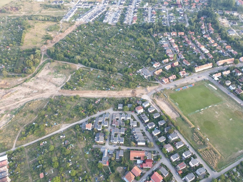 Tak przebiega praca na budowie zbiorczej drogi południowej