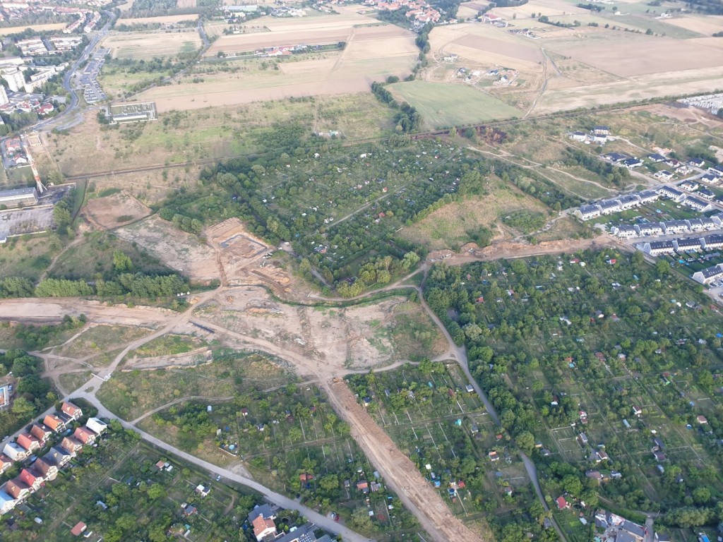Tak przebiega praca na budowie zbiorczej drogi południowej