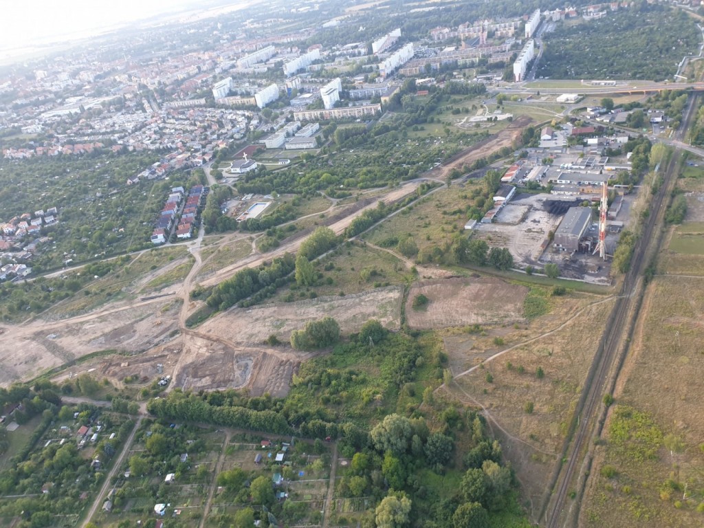 Tak przebiega praca na budowie zbiorczej drogi południowej