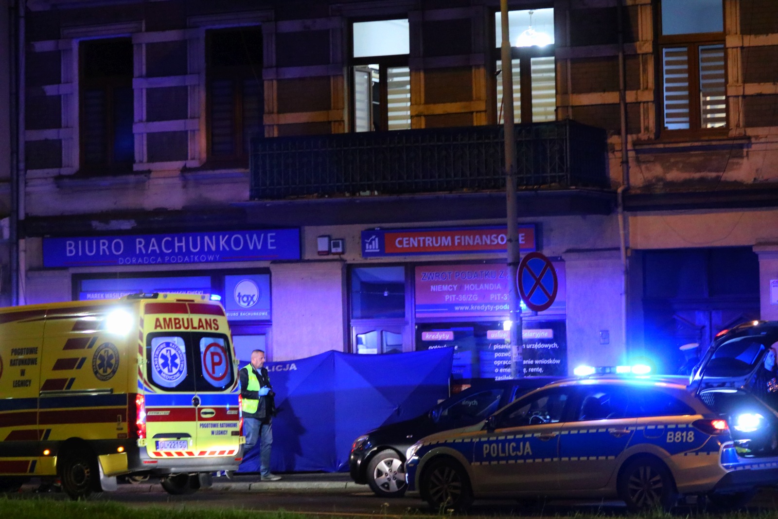 Mężczyzna wypadł z balkonu z mieszkania przy ulicy Muzealnej