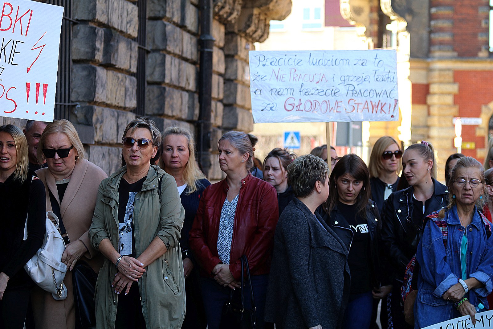 Protest pracowników Miejskiego Ośrodka Pomocy Społecznej