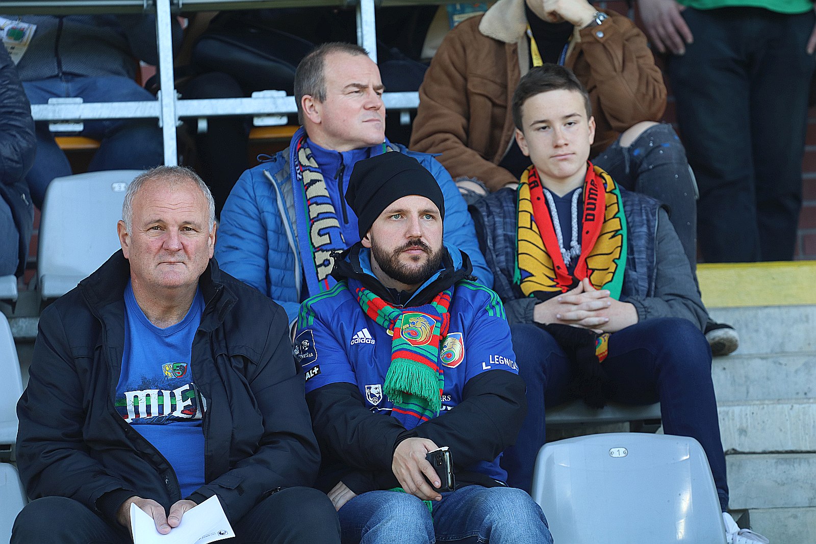 Kibice na meczu Miedź Legnica - Śląsk Wrocław