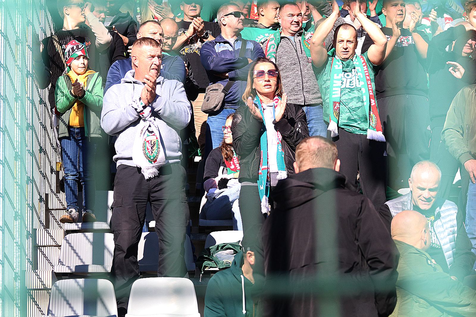 Kibice na meczu Miedź Legnica - Śląsk Wrocław
