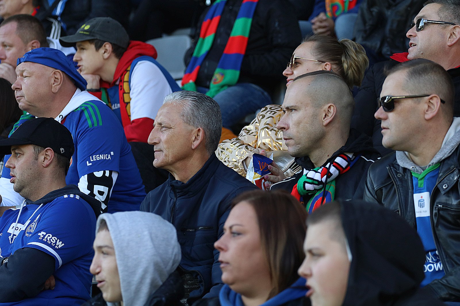 Kibice na meczu Miedź Legnica - Śląsk Wrocław