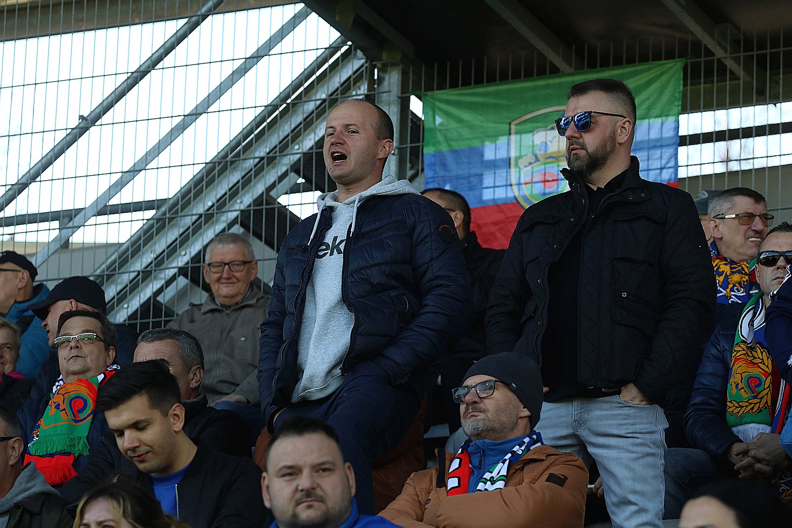 Kibice na meczu Miedź Legnica - Śląsk Wrocław