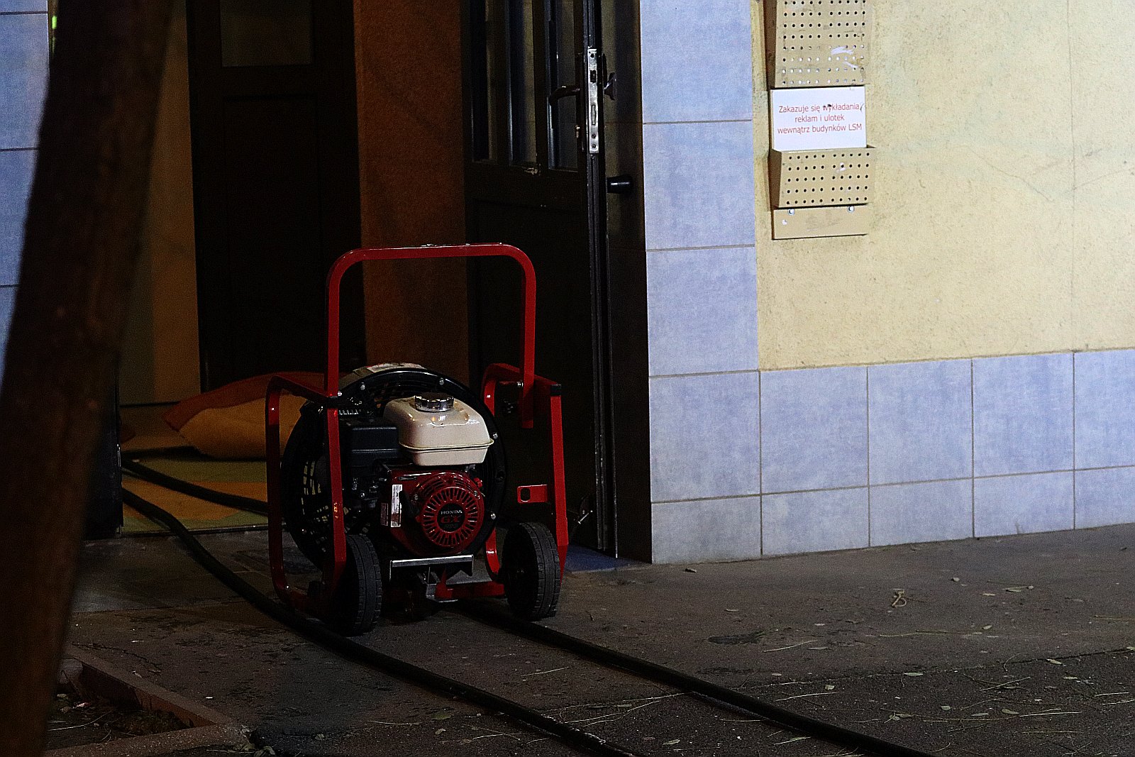 Pożar miszkania przy ulicy Horyzontalnej na osiedlu Kopernik