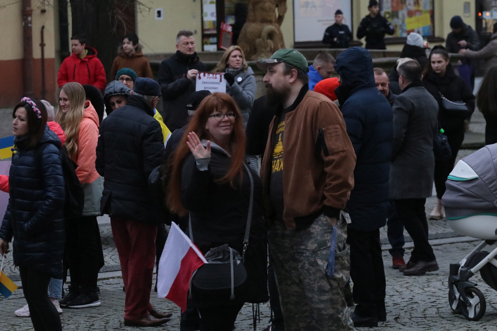 Pokojowo wyrazili wsparcie i solidarność z walczącą Ukrainą