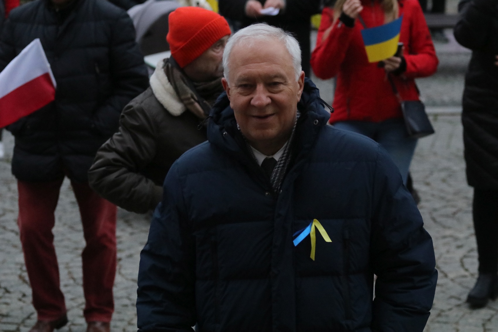 Pokojowo wyrazili wsparcie i solidarność z walczącą Ukrainą