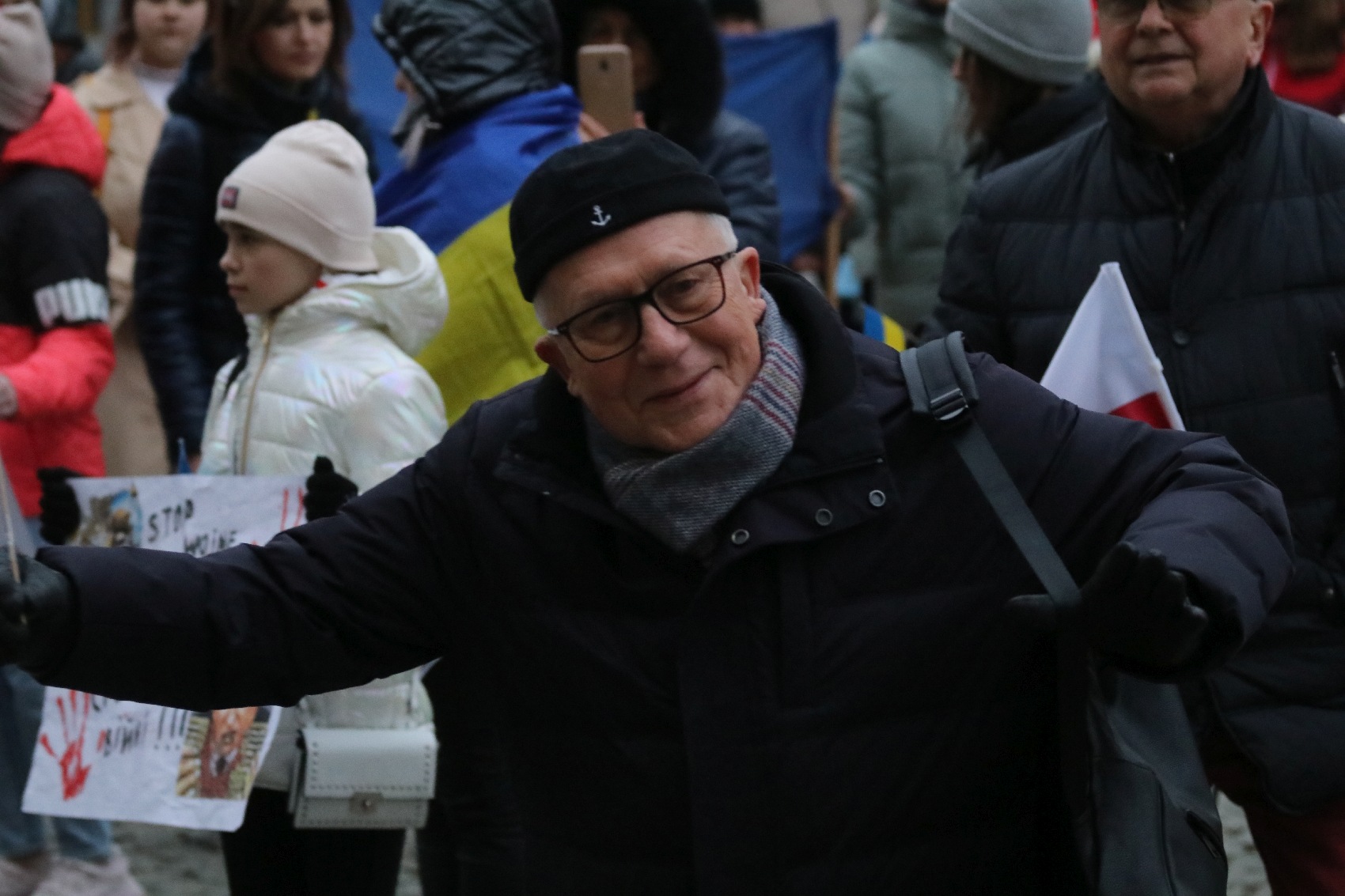 Pokojowo wyrazili wsparcie i solidarność z walczącą Ukrainą