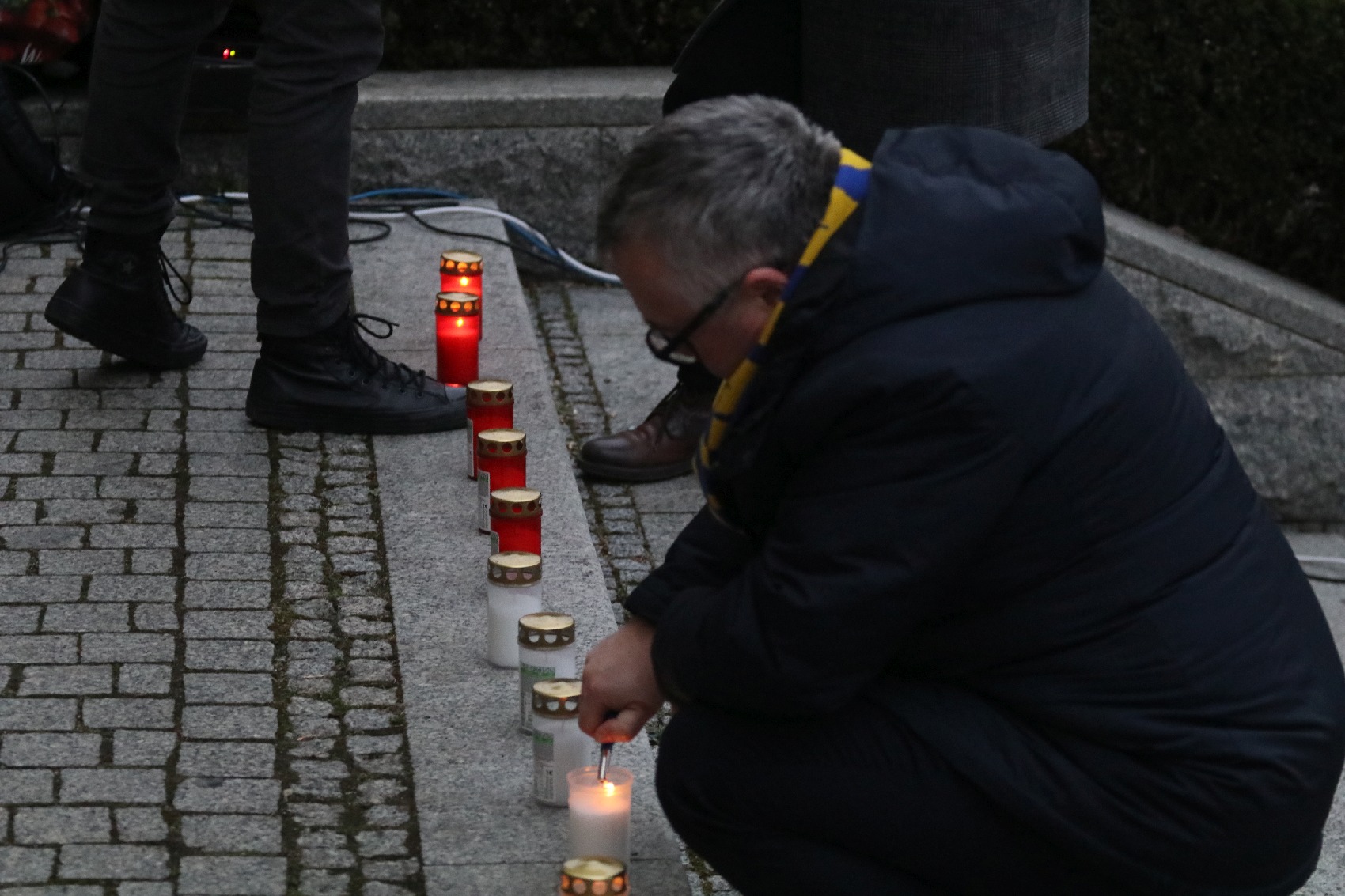 Pokojowo wyrazili wsparcie i solidarność z walczącą Ukrainą