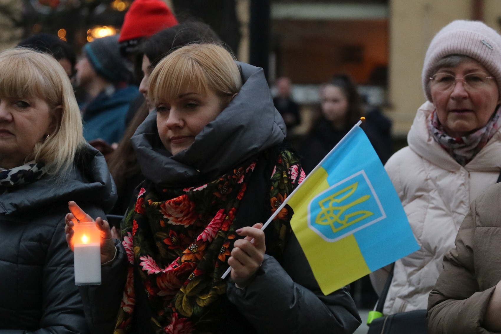Pokojowo wyrazili wsparcie i solidarność z walczącą Ukrainą