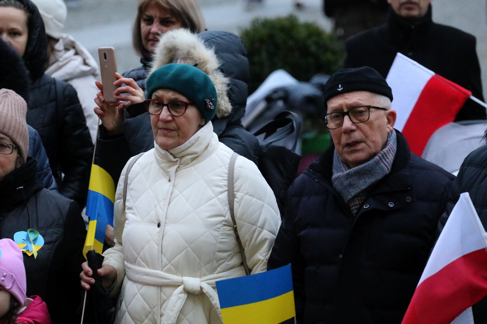 Pokojowo wyrazili wsparcie i solidarność z walczącą Ukrainą