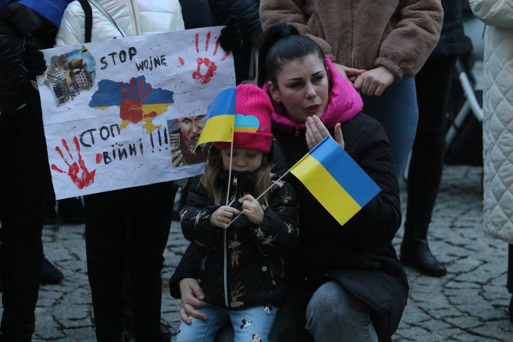 Pokojowo wyrazili wsparcie i solidarność z walczącą Ukrainą