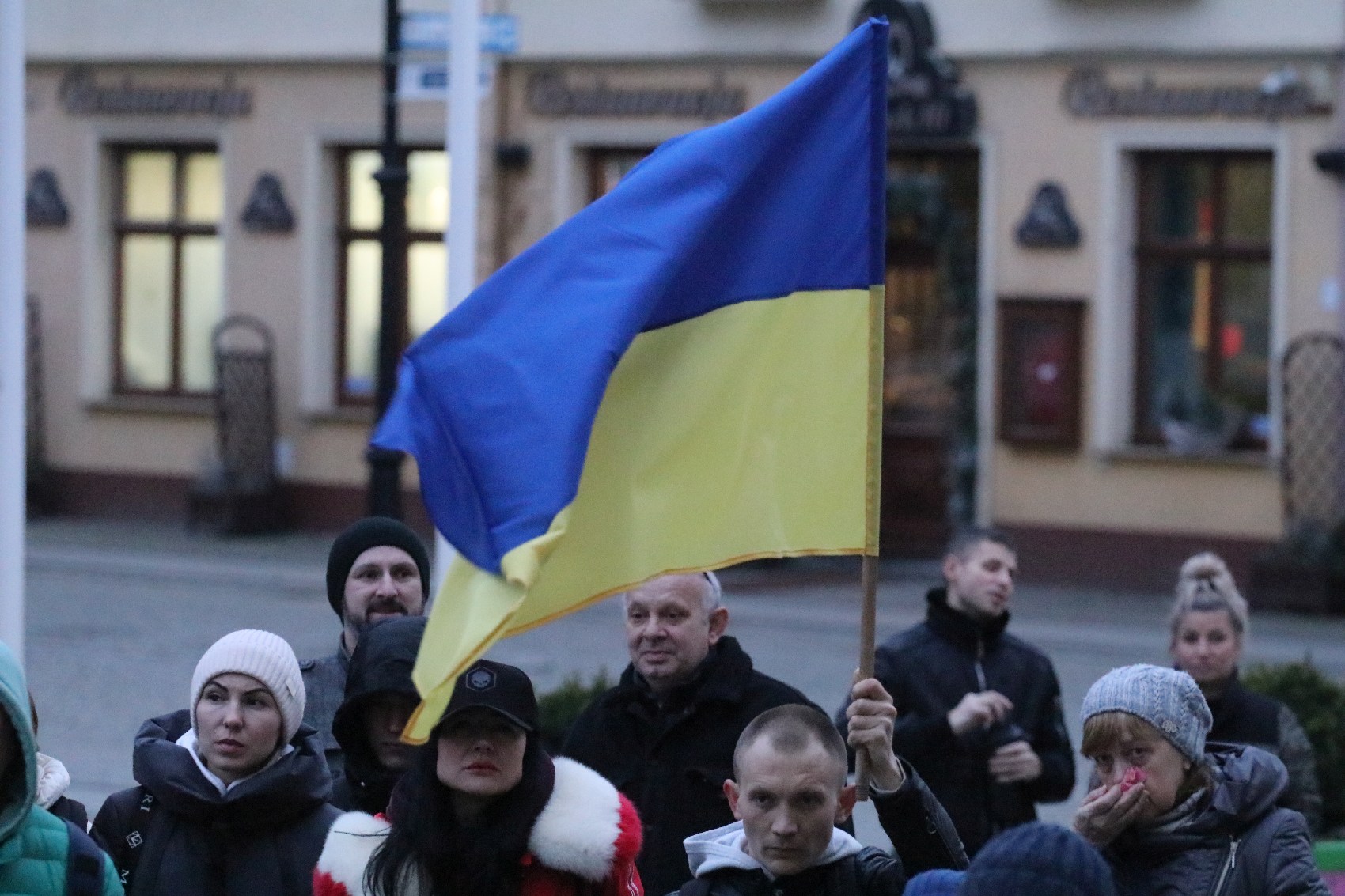 Pokojowo wyrazili wsparcie i solidarność z walczącą Ukrainą