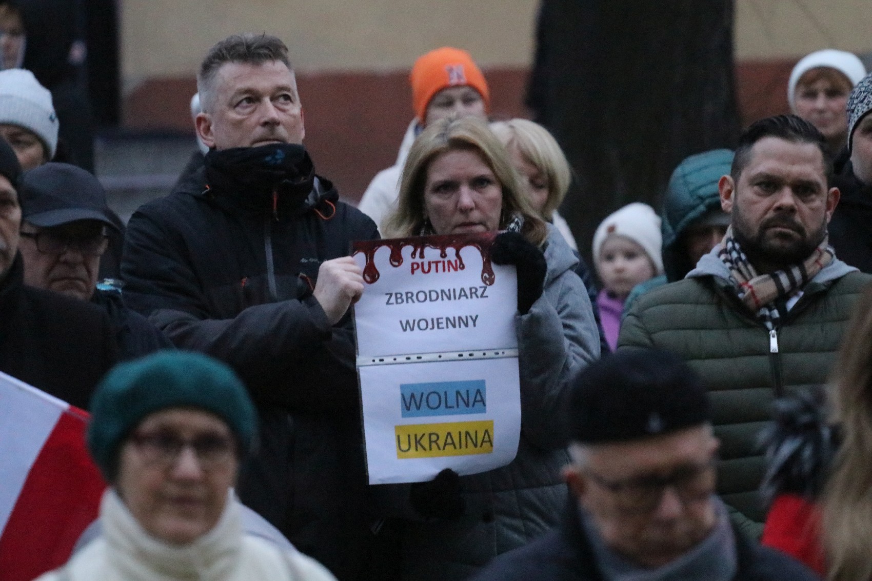 Pokojowo wyrazili wsparcie i solidarność z walczącą Ukrainą