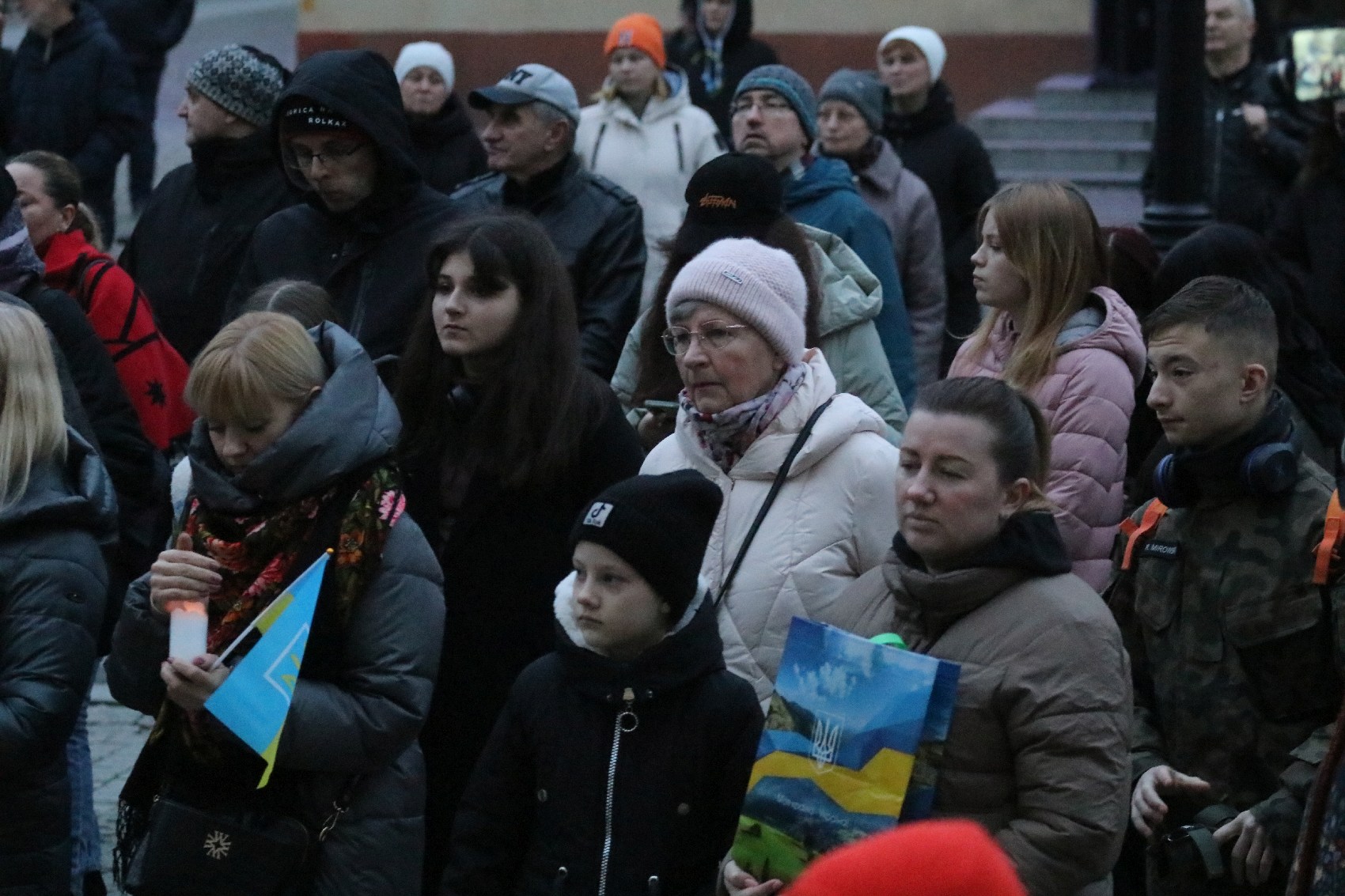 Pokojowo wyrazili wsparcie i solidarność z walczącą Ukrainą