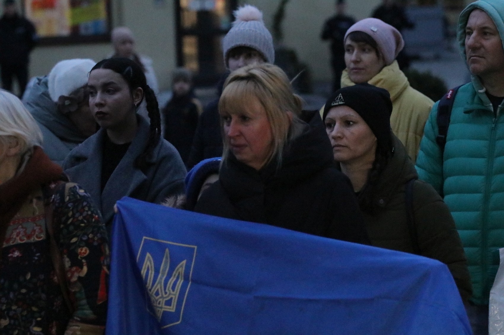 Pokojowo wyrazili wsparcie i solidarność z walczącą Ukrainą