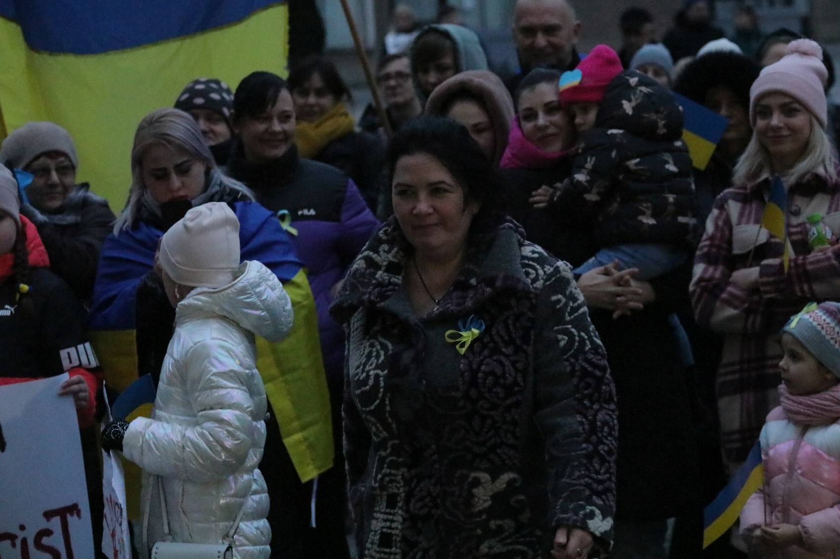 Pokojowo wyrazili wsparcie i solidarność z walczącą Ukrainą