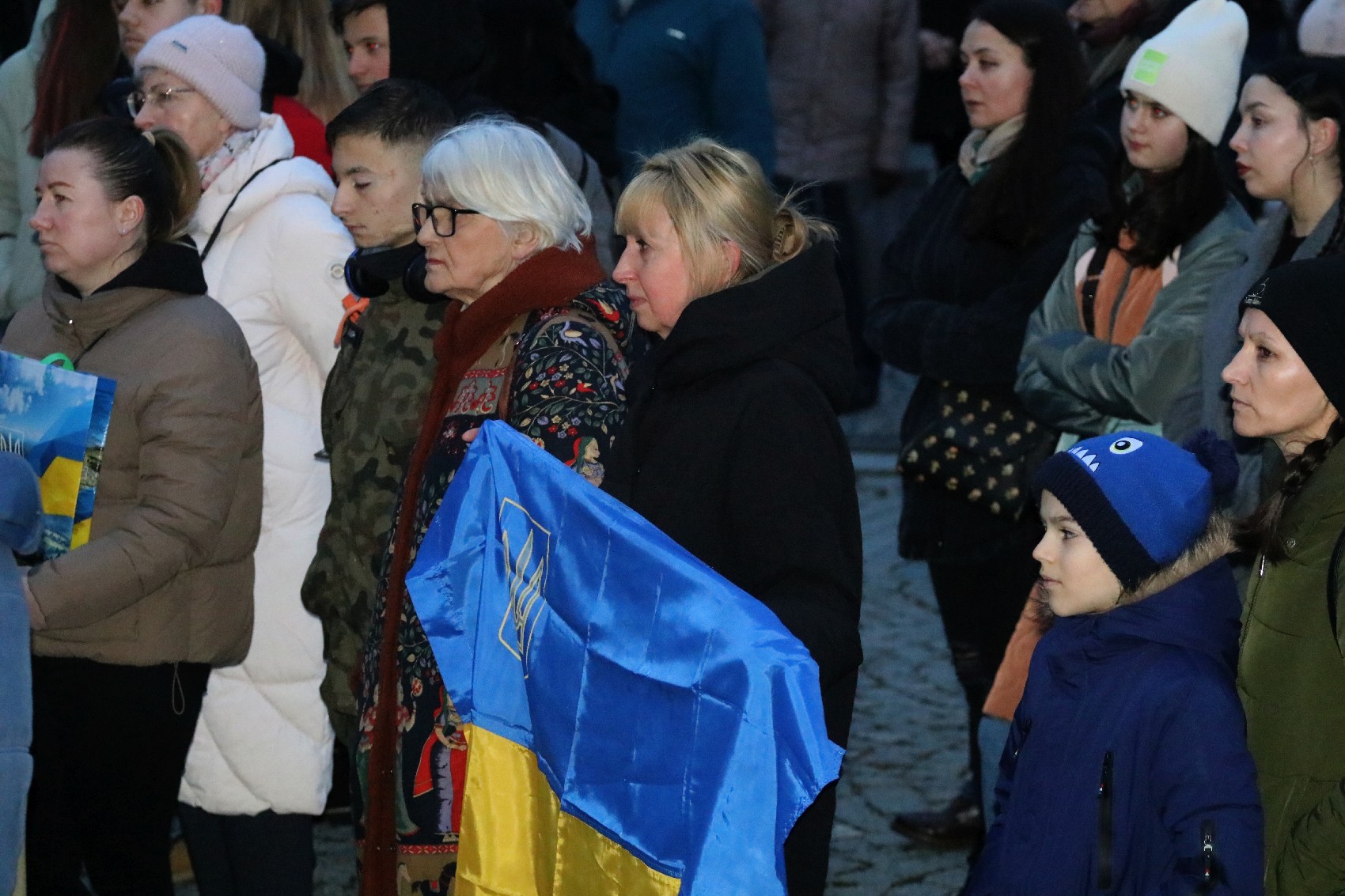 Pokojowo wyrazili wsparcie i solidarność z walczącą Ukrainą