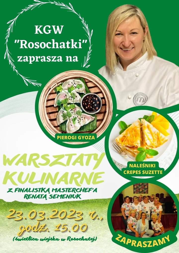 Warsztaty kulinarne z finalistką Masterchuef'a Renatą Semeniuk