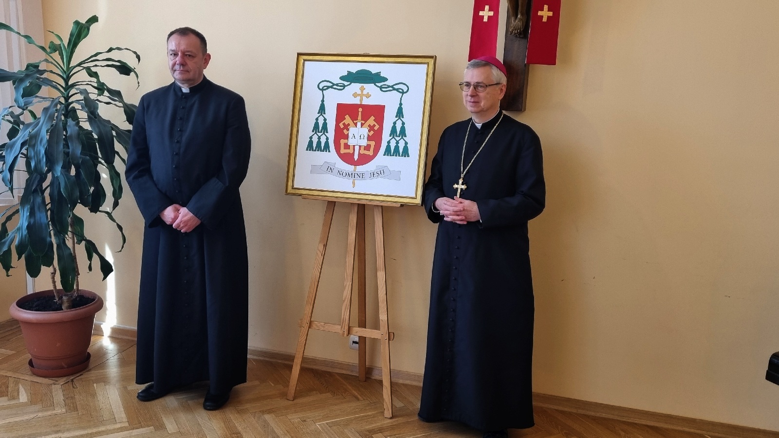 Konferencja prasowa z udziałem księdza Piotra Wawrzynka