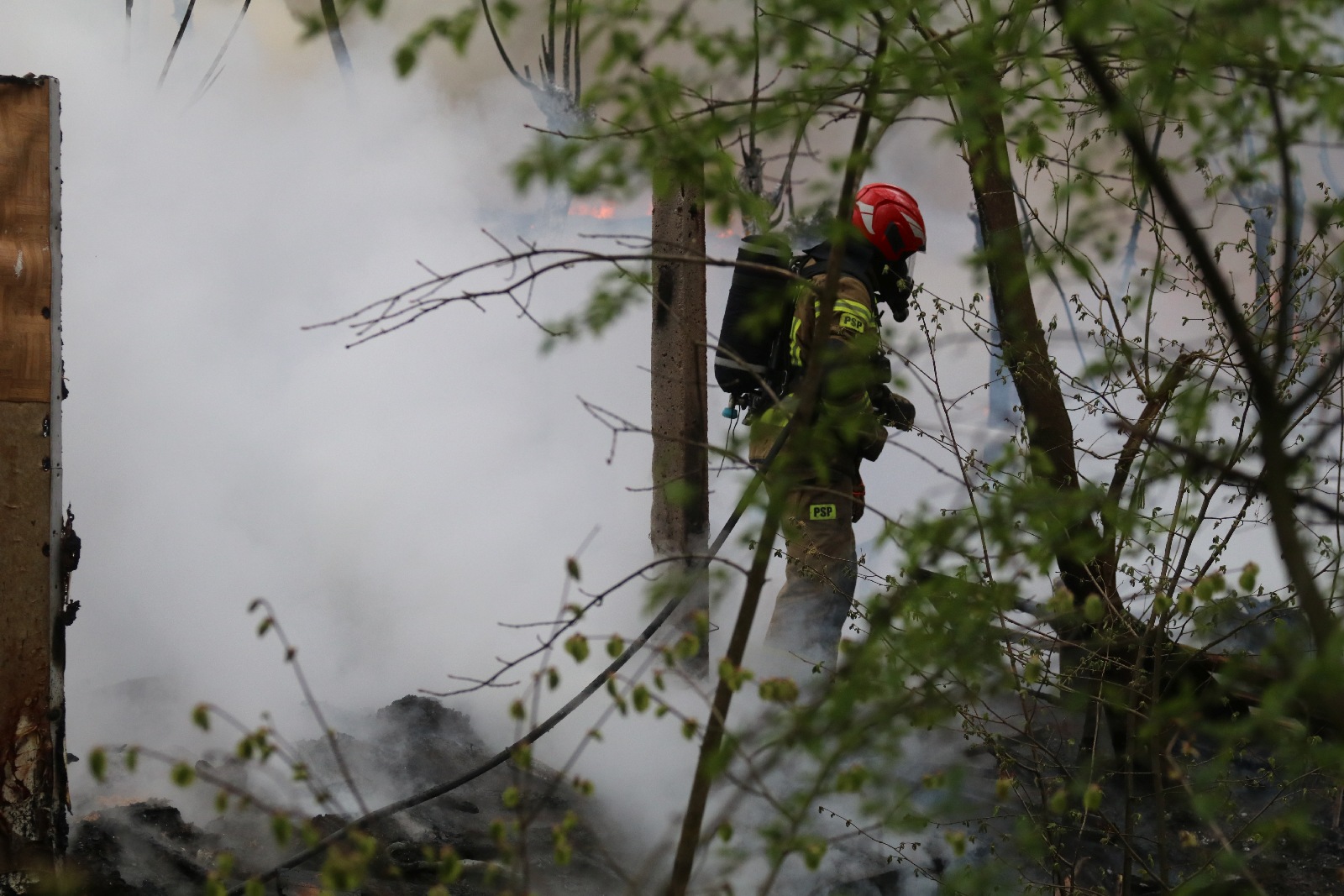 Pożar pustostanów przy ulicy Monterskiej