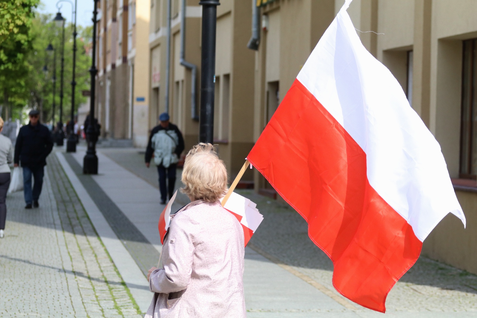 Parlamentarzystki Prawa i Sprawiedliwości rozdawały flagi