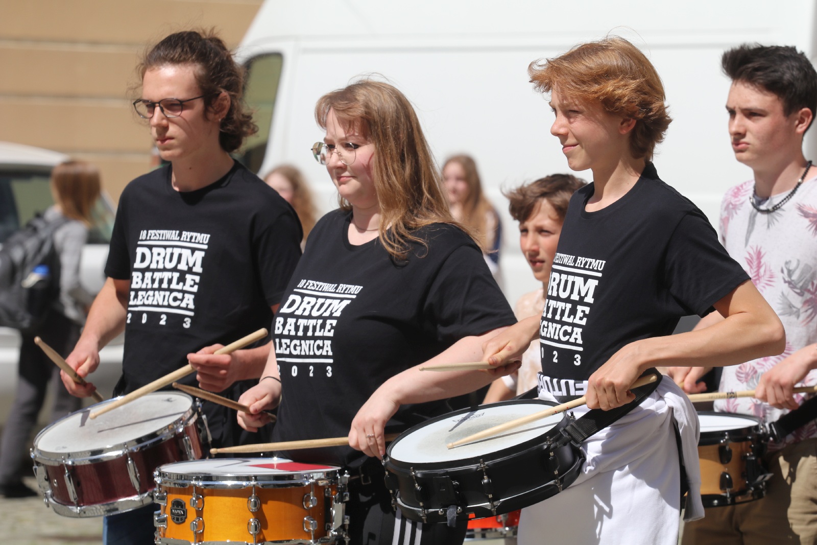 Parada perkusyjna pod wodzą Jacka Muzioła przeszła przez Legnicę
